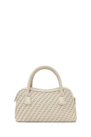 Woman Cream Long-Strap Braided Shoulder Bag | Derimod