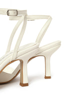 Women's White Ankle Buckle Thin Heel Sandals | Derimod