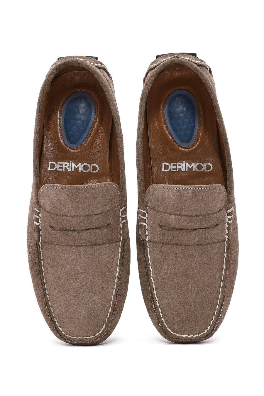 Men's Beige Suede Leather Loafer