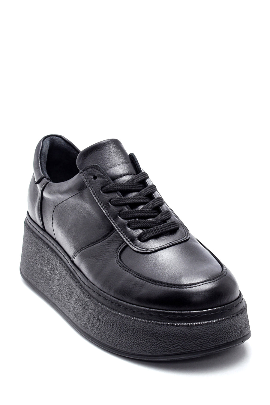 Women's Leather Thick Soled Shoes