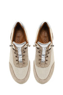 Woman Cream Lace-Up Thick-Soled Leather Comfort Shoes | Derimod