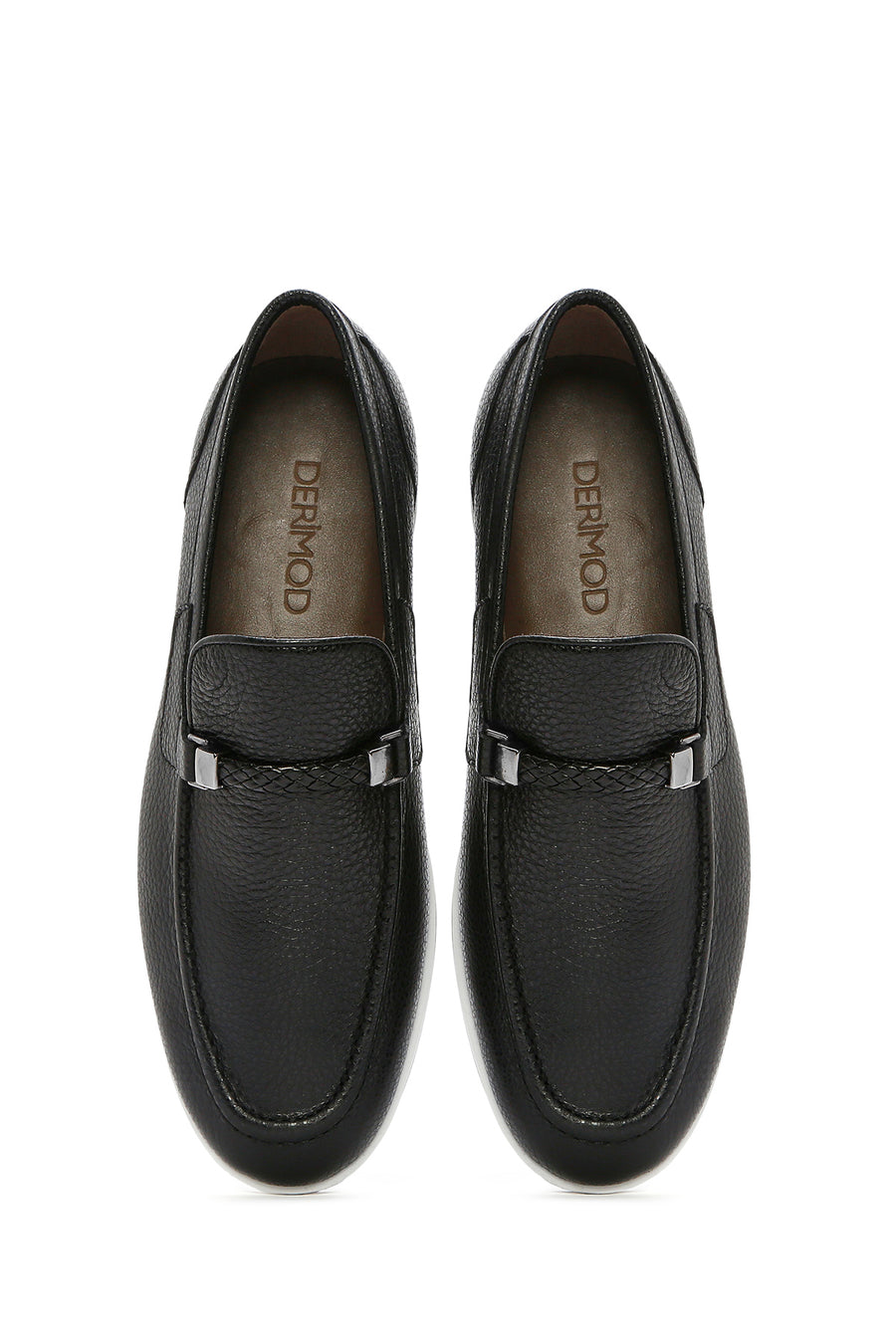 Men's Black Leather Casual Loafer