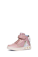 Geox Girl Pink Skylin Banded Patterned Ankle Sneaker | Derimod