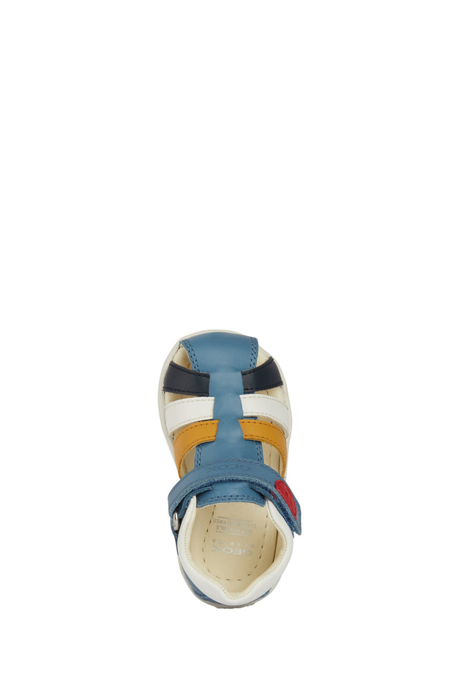 Geox Baby Boy Multicolored Macchia Strappy Leather Sandals