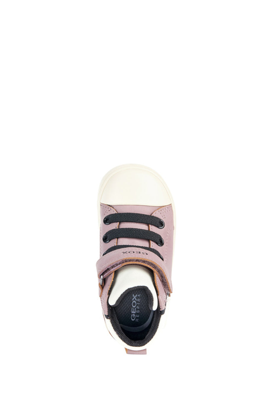 Geox Baby Girl Pink Banded Suede Leather Sneakers