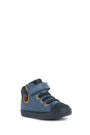 Geox Baby Boy Navy Blue Gisli B Banded Leather Sports Sneakers | Derimod