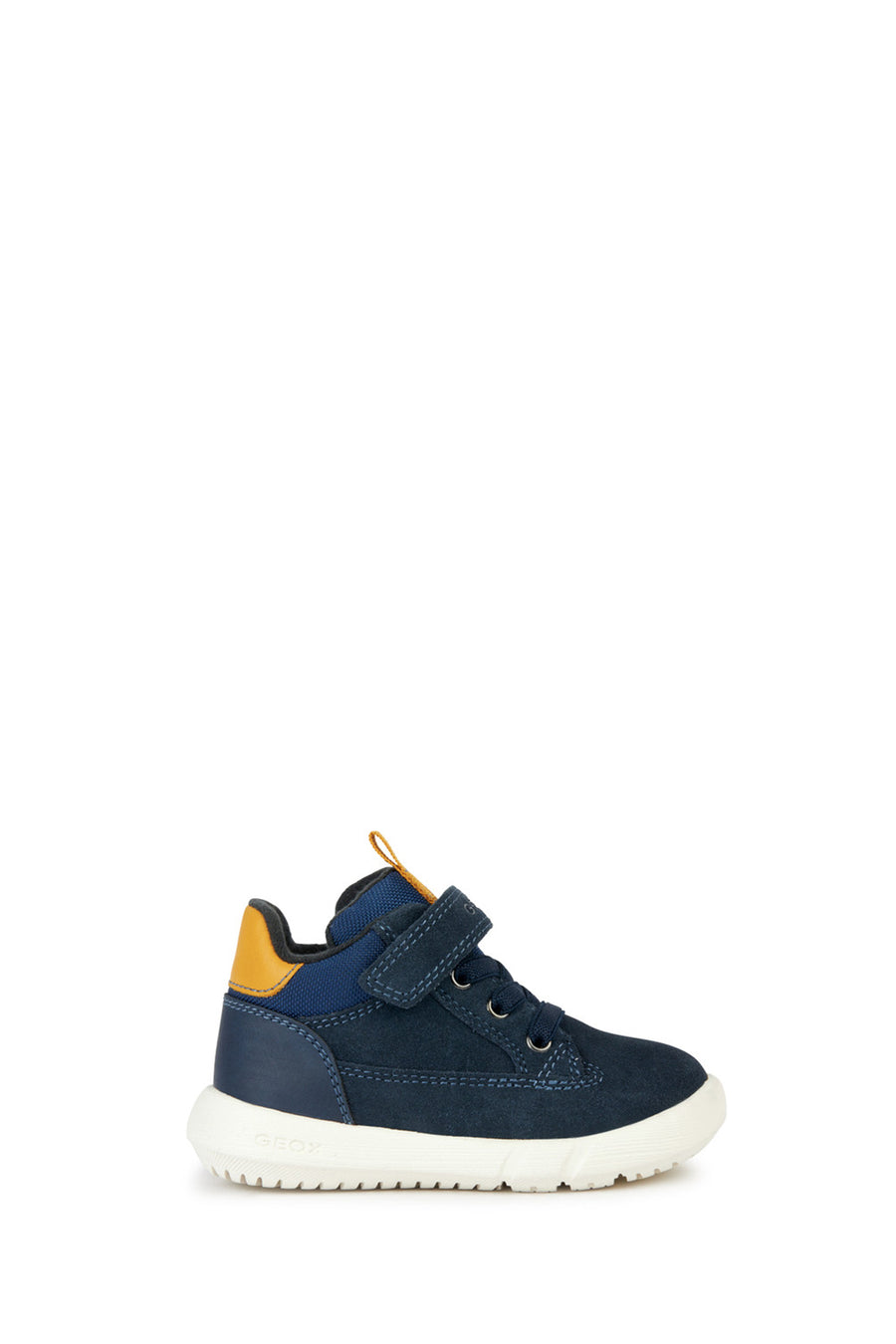 Geox Baby Boy Navy Blue Hyroo A-Striped Suede Leather Sports Boots B365DA022MECF42Q | Derimod