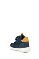 Geox Baby Boy Navy Blue Hyroo A-Striped Suede Leather Sports Boots | Derimod