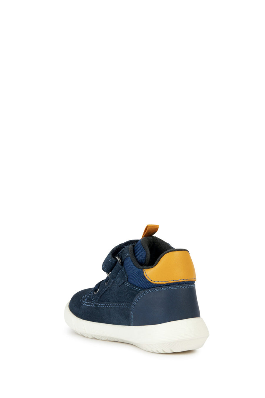 Geox Baby Boy Navy Blue Hyroo A-Striped Suede Leather Sports Boots