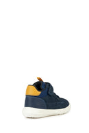 Geox Baby Boy Navy Blue Hyroo A-Striped Suede Leather Sports Boots | Derimod
