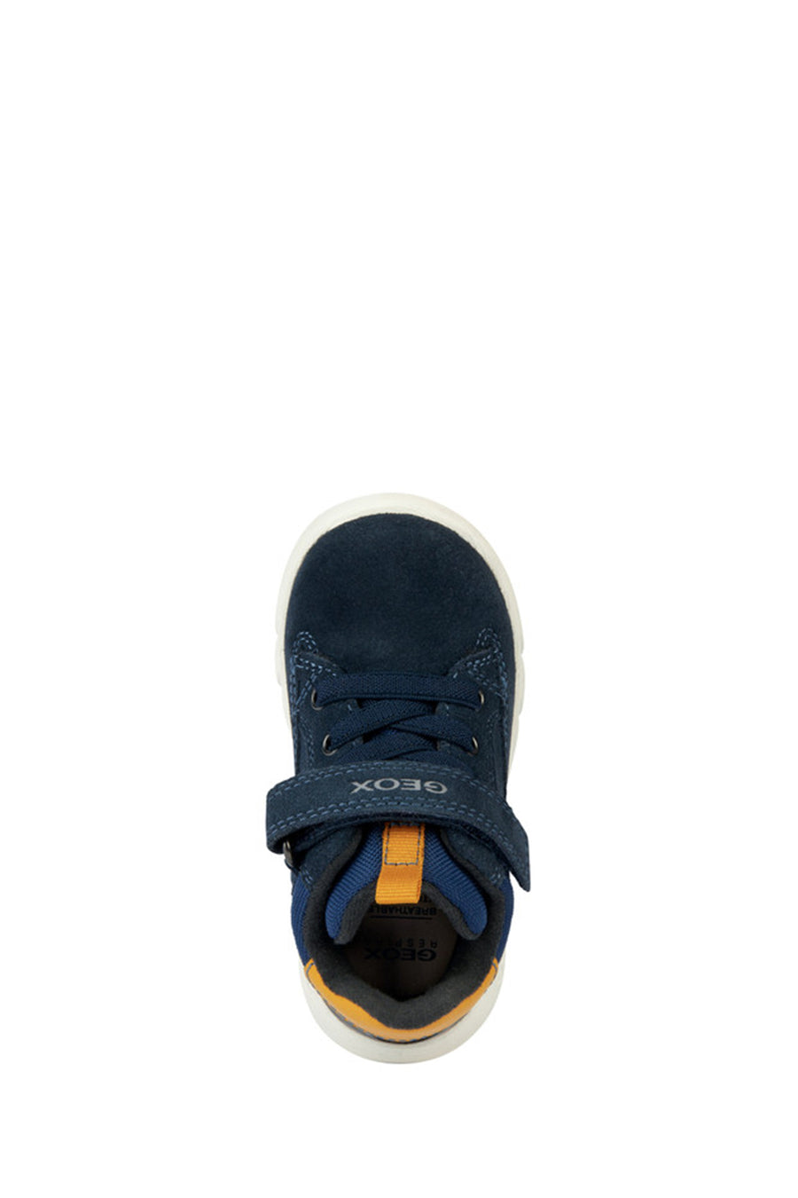 Geox Baby Boy Navy Blue Hyroo A-Striped Suede Leather Sports Boots