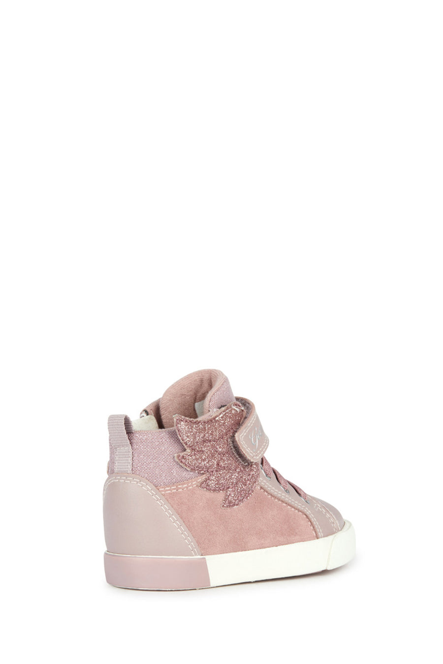 Geox Baby Girl Pink Suede Leather Sneaker with Hairband
