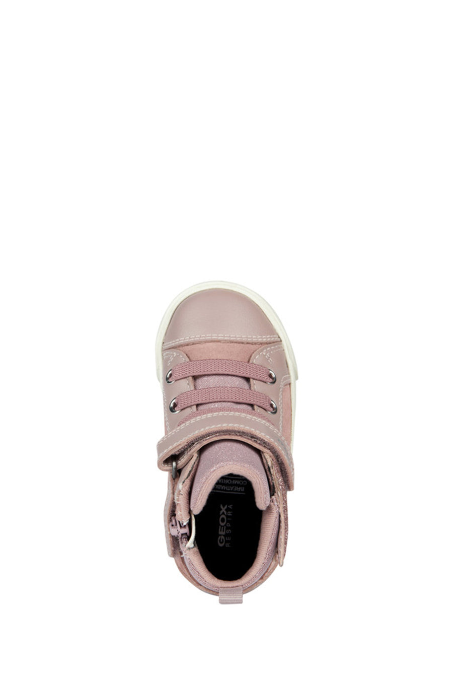 Geox Baby Girl Pink Suede Leather Sneaker with Hairband