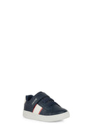 Geox Erkek Bebek Lacivert B Eclyper A - Synt. Lea Çift Bantlı Sneaker | Derimod