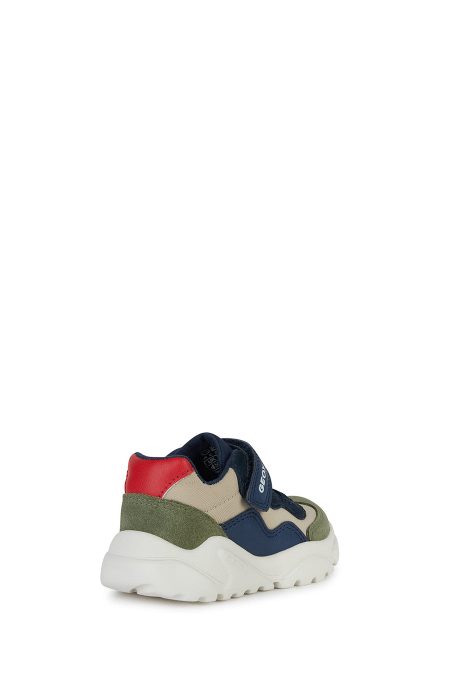 Geox Baby Boy Navy Blue Suede Sneaker with Ciufciuf Straps