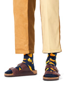 Happy Socks Male Navy Patterned Cotton Socks | Derimod