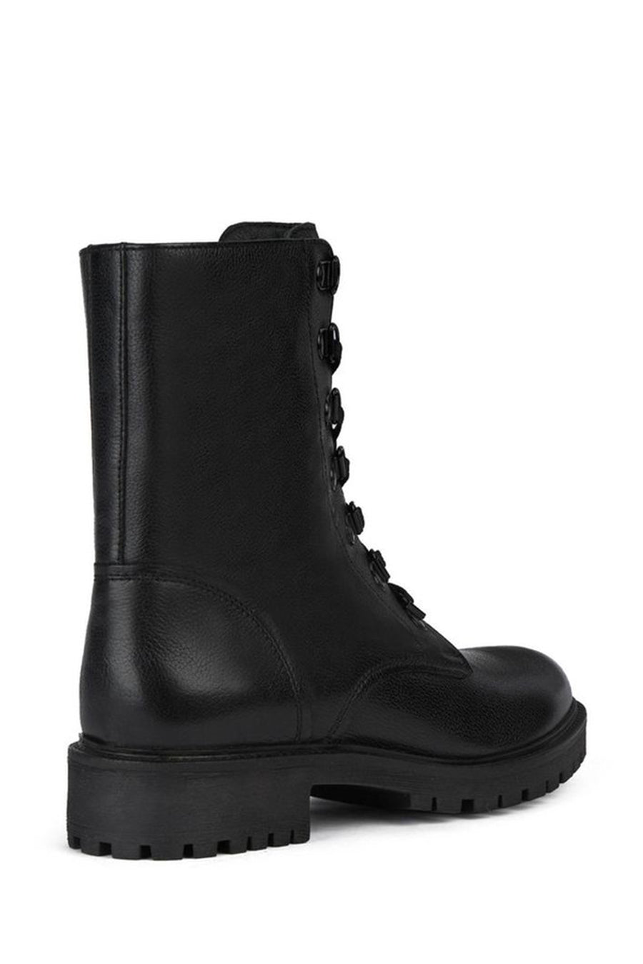 Geox Women's Black Hoara Leather Zippered Casual Boots