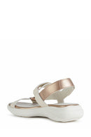 Geox Women's Cream D Spherica Ankle Strap Leather Sandals | Derimod
