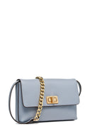 Geox Women Blue Liliane Chain Strap Leather Crossbody Bag | Derimod