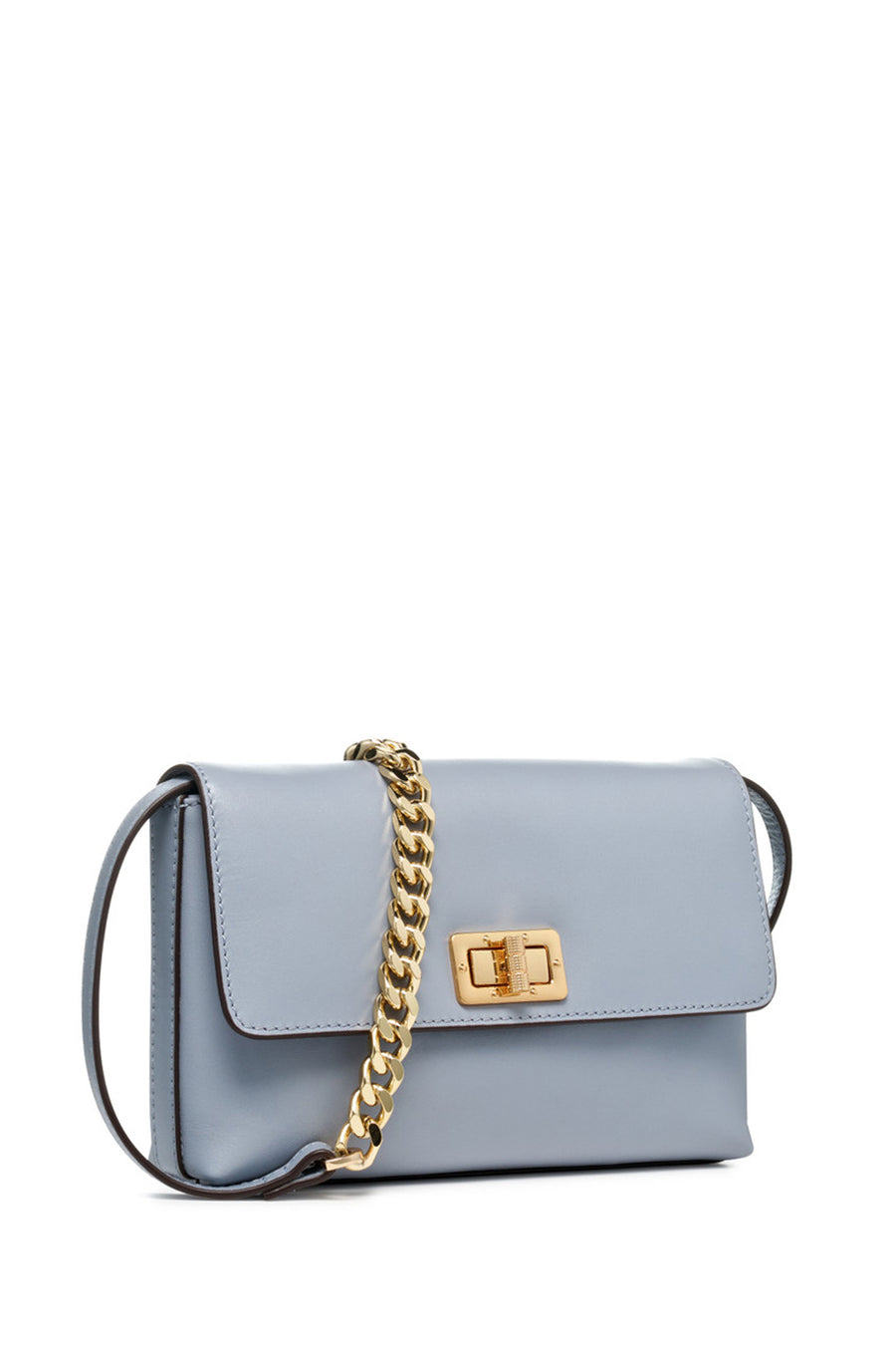 Geox Women Blue Liliane Chain Strap Leather Crossbody Bag