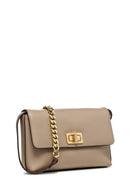 Geox Women Mink Liliane Chain Strap Leather Crossbody Bag | Derimod