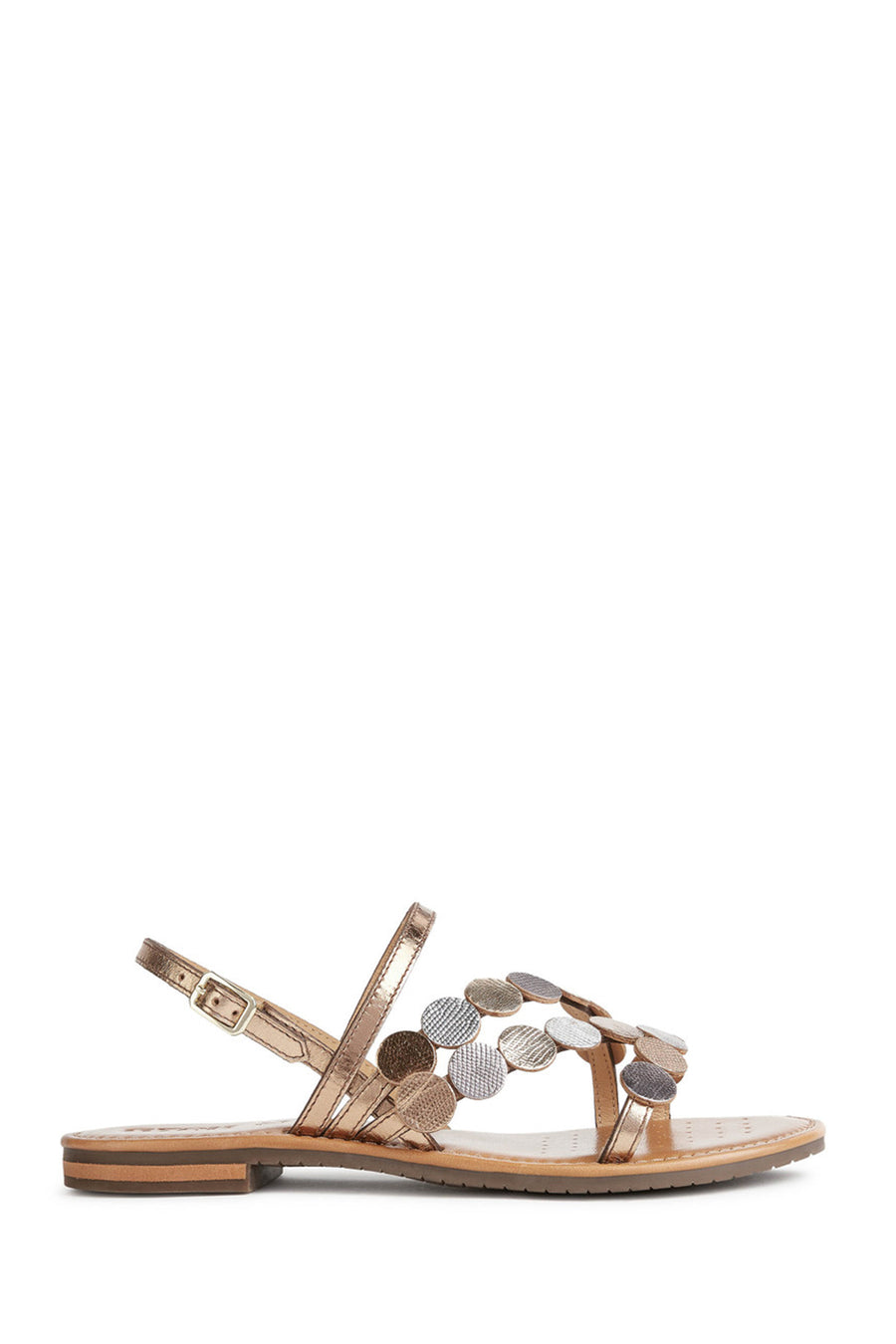 Geox Women's Bronze D Sozy SX Leather Sandals D25LXX0CFZ0C6008 | Derimod