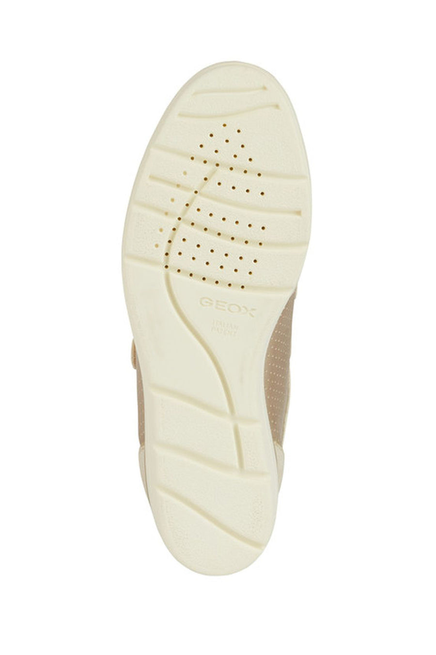 Geox Women's Beige Ilde Thick Soled Leather Sneaker