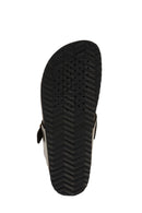 Geox Women's Gold Brionia Leather Flip Flops | Derimod