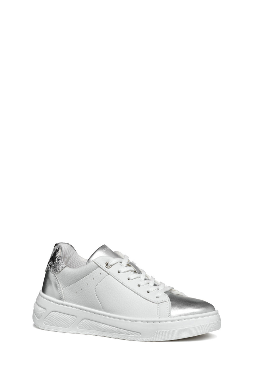 
Geox Women's White Lace-Up Leather Sneaker
