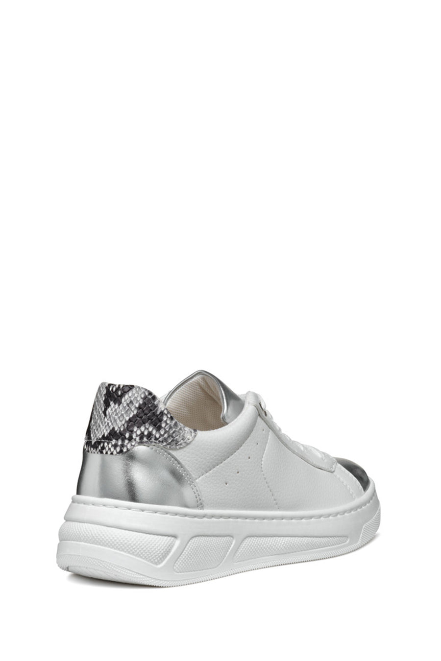 
Geox Women's White Lace-Up Leather Sneaker

