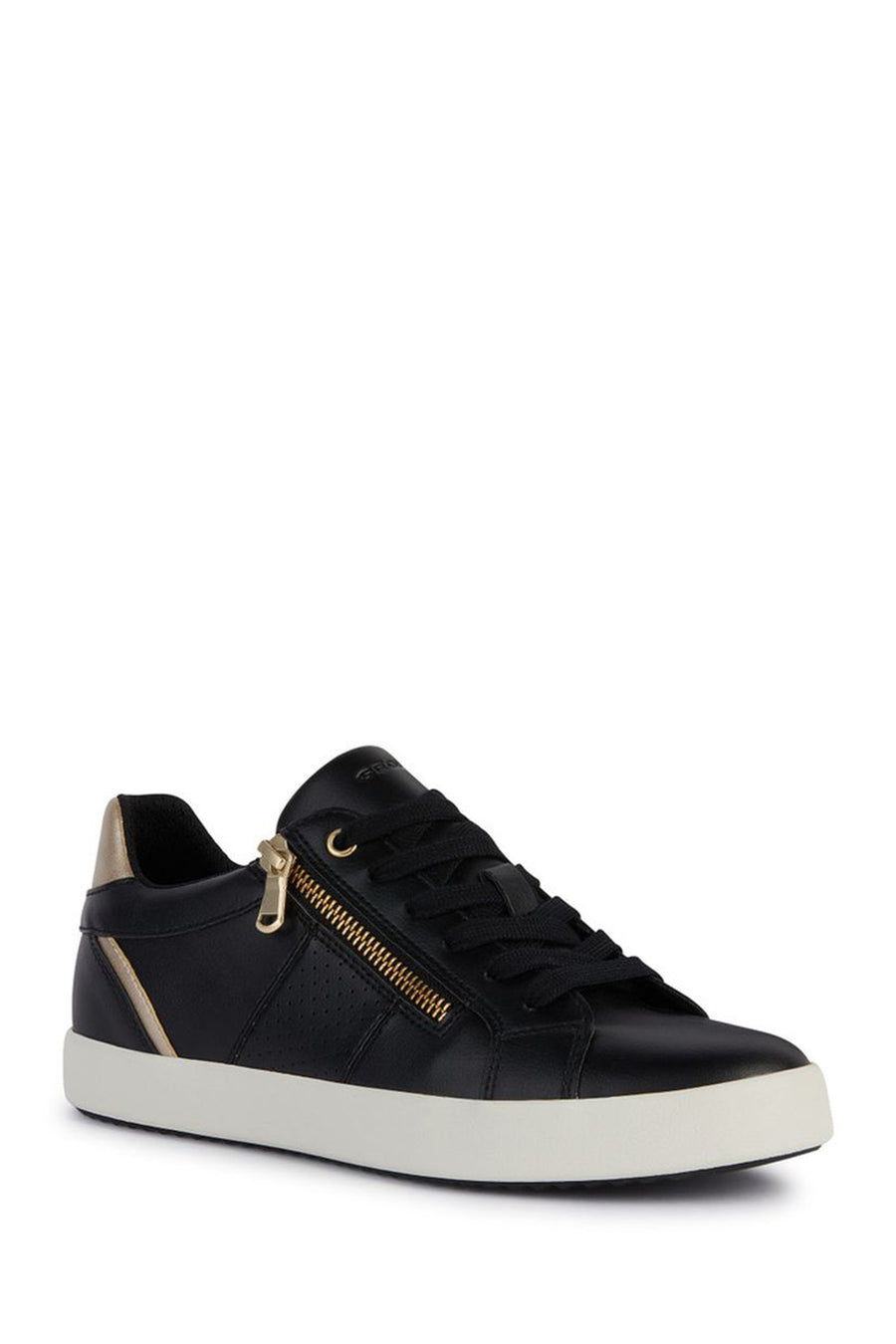 Geox Women's Black Blomiee Lace-up Leather Sneaker