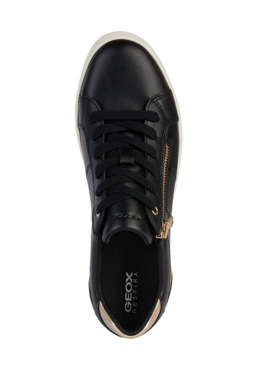 Geox Women's Black Blomiee Lace-up Leather Sneaker