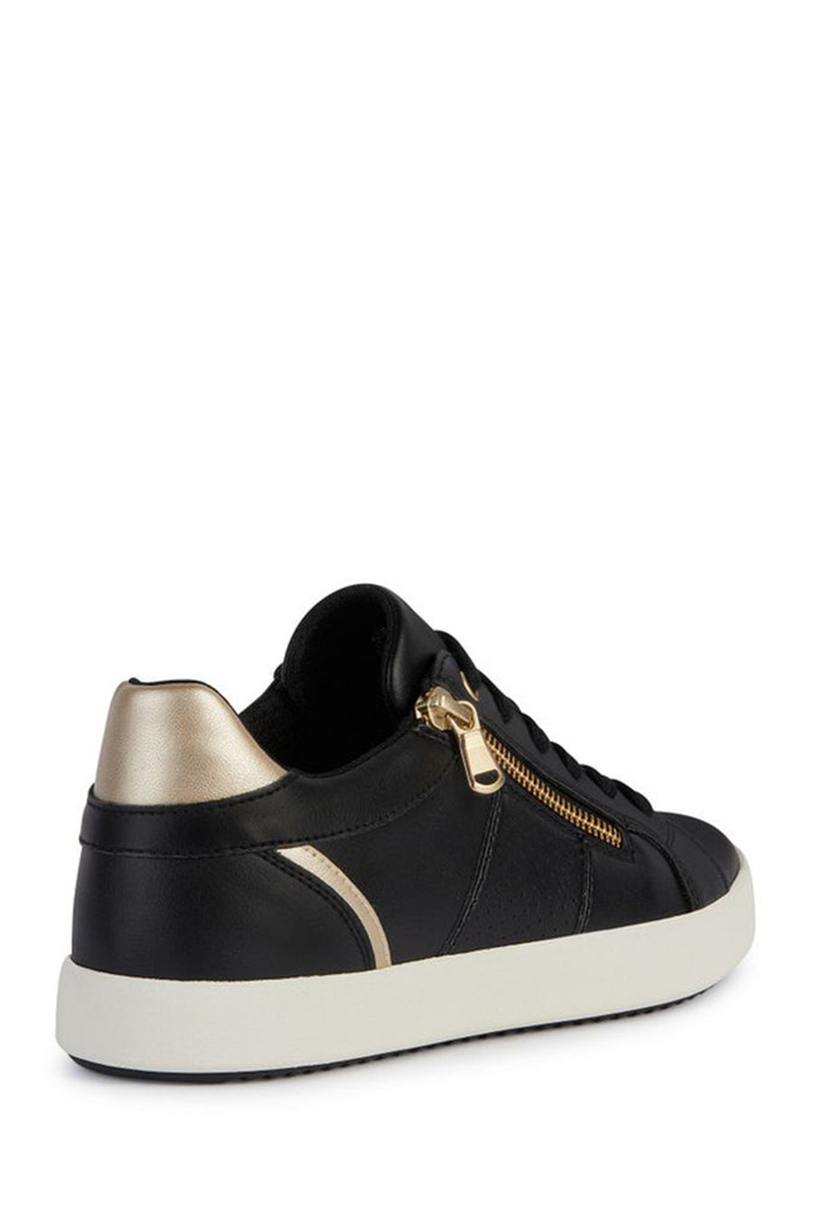 Geox Women's Black Blomiee Lace-up Leather Sneaker