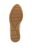Geox Women's Beige Zosma Thick Soled Lace-up Leather Sneaker | Derimod