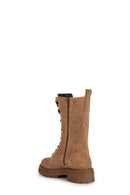 Geox Women's Brown Iridea Lace-up Suede Leather Boots | Derimod