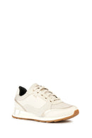 Geox Kadın Bej Bağcıklı Deri Sneaker | Derimod