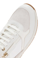 Geox Women's White Bulmya Lace-Up Leather Sneaker | Derimod