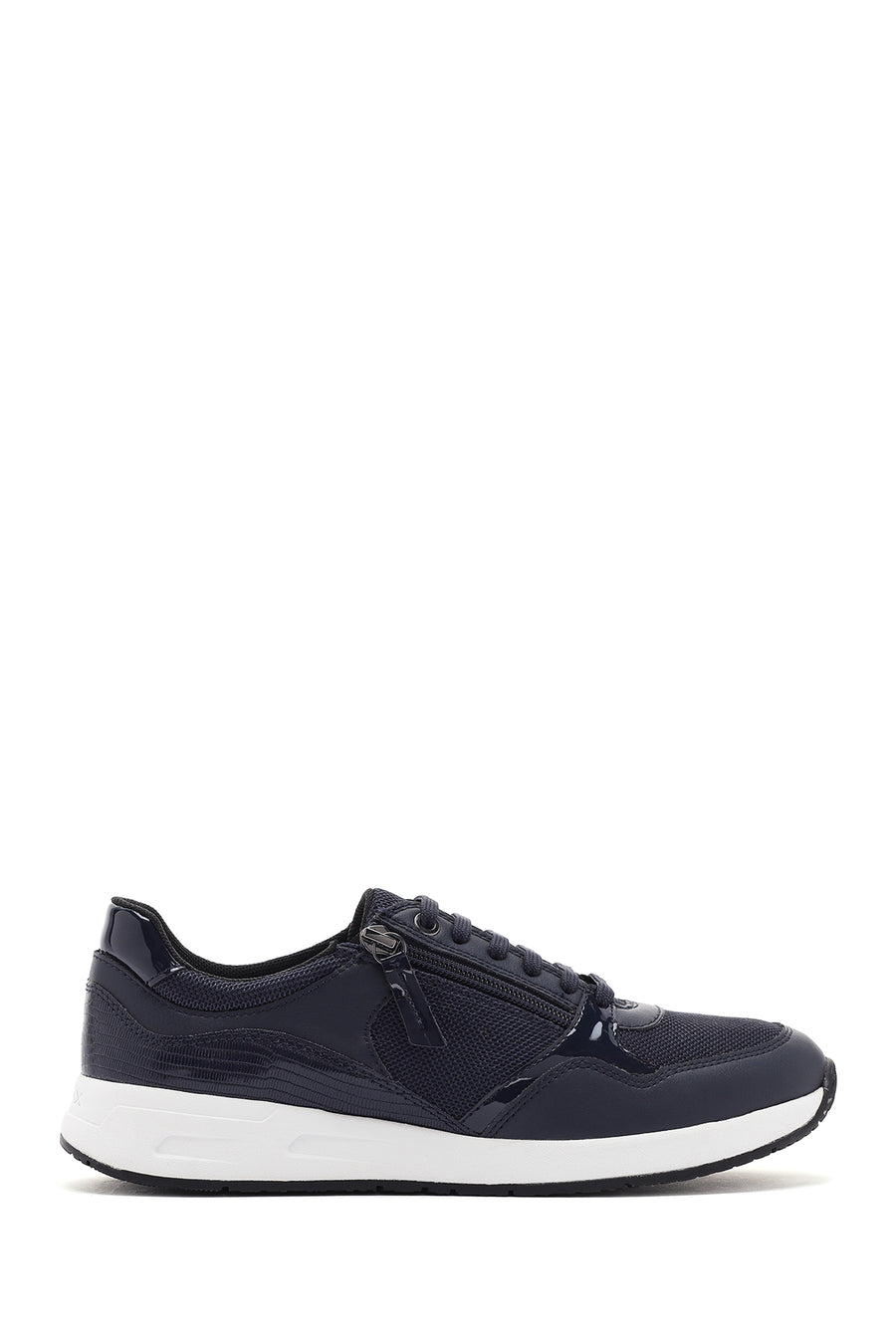 Geox Women's Navy Blue Bulmya Lace-Up Leather Sneaker D36NQB0BC11C4002 | Derimod