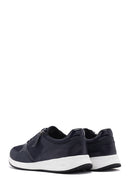 Geox Women's Navy Blue Bulmya Lace-Up Leather Sneaker | Derimod