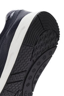 Geox Women's Navy Blue Bulmya Lace-Up Leather Sneaker | Derimod