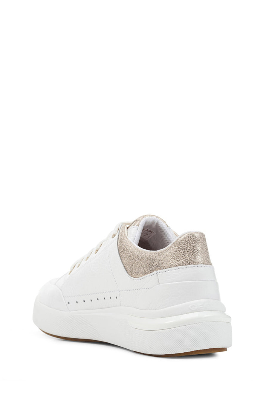 Geox Women's White Dalyla Lace-up Leather Sneaker
