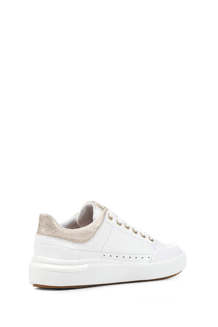 Geox Women's White Dalyla Lace-up Leather Sneaker