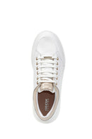 Geox Women's White Dalyla Lace-up Leather Sneaker | Derimod