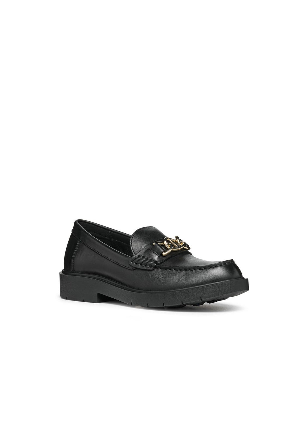Geox Kadın Siyah Spherica EC1 C Deri Maskülen Loafer
