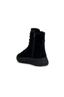 Geox Women's Black Spherica Zippered Leather Boots | Derimod