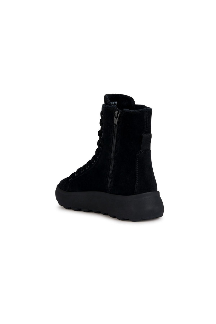 Geox Women's Black Spherica Zippered Leather Boots