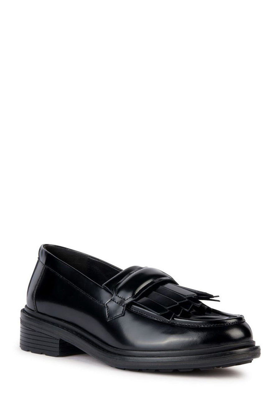 Geox Women's Black Walk Pleasure Leather Masculine Loafer