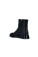 Geox Women's Black Tormalina Zippered Leather Boots | Derimod