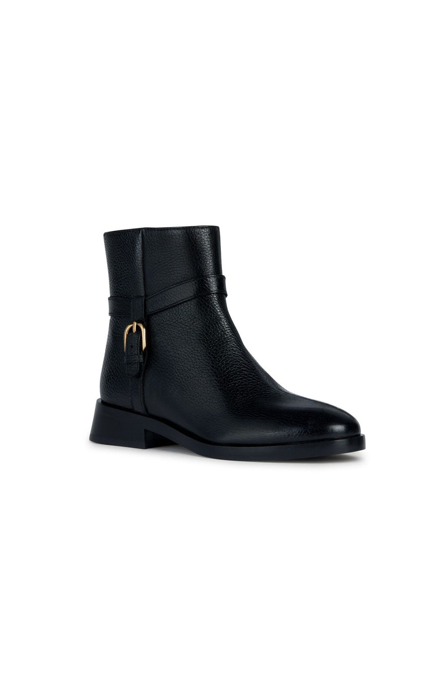 Geox Women's Black Tormalina Zippered Leather Boots