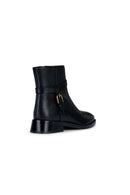 Geox Women's Black Tormalina Zippered Leather Boots | Derimod